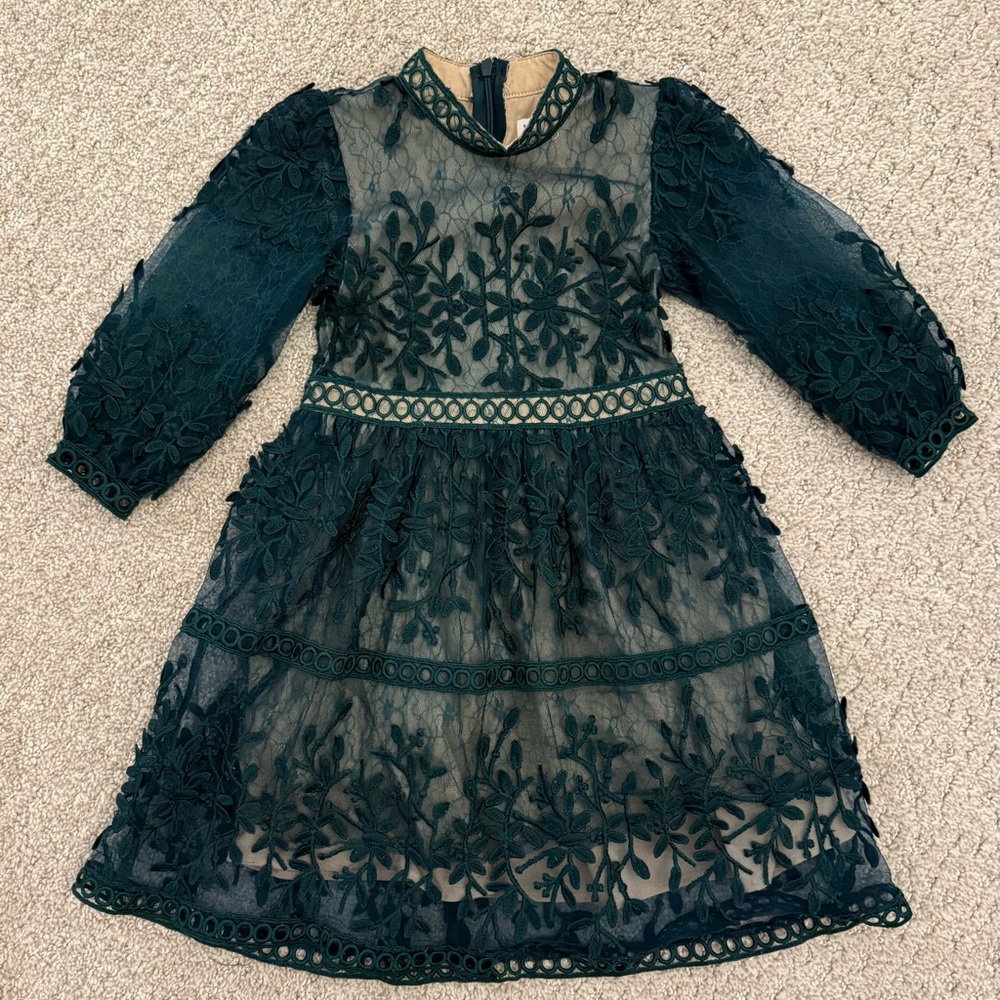 Ivy City 3T Mini Sicily Dress in Dark Green